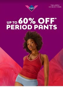 60% off Selected Period Underwear + an Extra 10% Discount + Free Gift