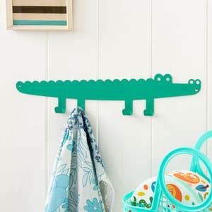 Crocodile Metal Wall Hanger - 4 Hooks