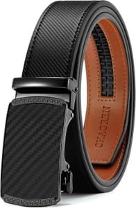 CHAOREN Men's Leather Ratchet Belt - 1 3/8-Inch