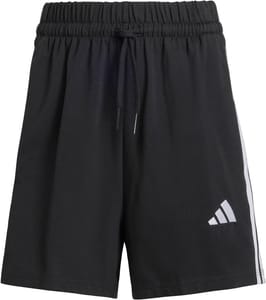 Adidas Essentials 3-Stripes Cotton Shorts, Black/White, XS