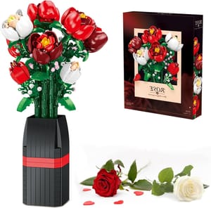 Flowers Rose Bouquet Building Set - 761 Pieces