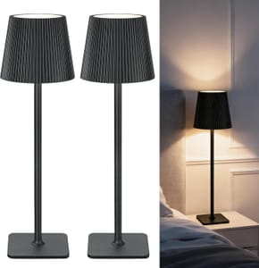 LuminexDesigns Cordless Rechargeable LED Table Lamp Black Vela TL02