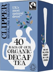 DEAL STACK - Clipper Organic Fairtrade Decaf Black Tea 40 Tea Bags - £2.07 S&S