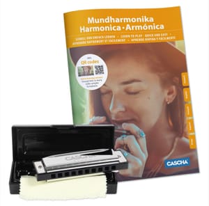 Cascha HH-1600 Blues Harmonica Set with MP3-CD and German Book