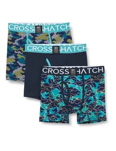 Crosshatch Linamo Boxer Shorts, Pack of 3, Stretch Cotton