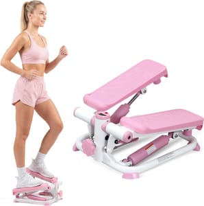 Sunny Health & Fitness Pink Mini Stepper with Adjustable Height