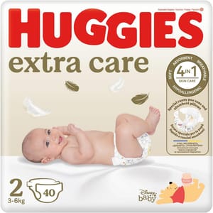 Huggies Extra Care Newborn Size 2, 40 Nappies, 3kg-6kg - £7.23 S&S