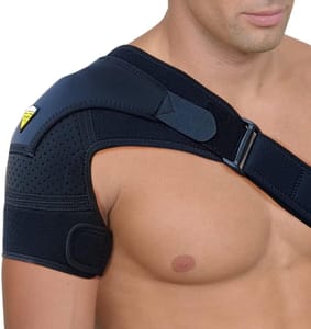 Shoulder Rotator Cuff Brace for Men & Women, Black, L/XL