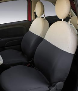 CORA Front Seat Covers for Fiat 500 07> Grey/Cream