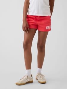 Coral Pink Logo Pull on Shorts - 6 to 13 Years