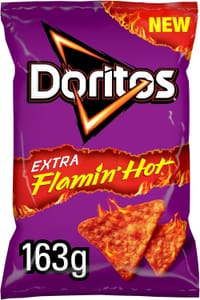 DEAL STACK - Doritos Extra Flamin' Hot Sharing Bag Crisps 163g - £1.10 S&S