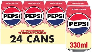 Pepsi Strawberry & Cream Cola 330ml Can 24 Pack - £10.17 S&S