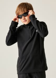 Dare2B Black Kids' Freehand Half-Zip Fleece - 14 Years