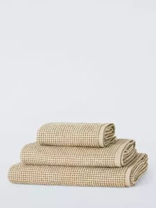 John Lewis Textured Bath Towel - Bronze Green - 135 X 70cm