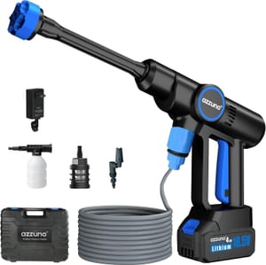 AZZUNO Cordless Pressure Washer 850 PSI, 6-in-1 Nozzle, Blue