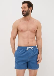 Blue Contrast Stitch Swim Shorts Blue S