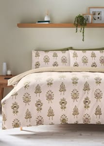 Green Pumpkin Printed Duvet Set Single