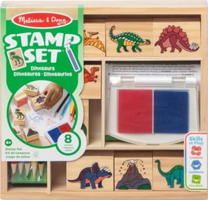 Melissa and Doug Dinosaur Stamp Set with Coloring Pencils