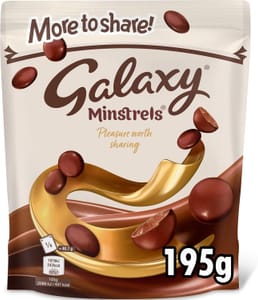 DEAL STACK - Galaxy Crispy Milk Chocolate Minstrels Buttons - £1.96 S&S Voucher