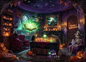 Magical Halloween Jigsaw Puzzles for Adults 1000-Piece