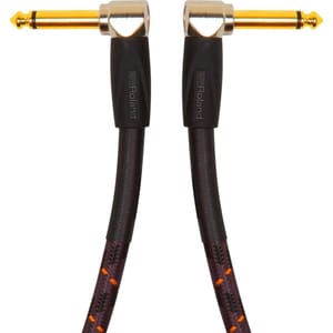 Roland Gold Series Instrument Cable, Angled 1/4-Inch Jack, 1 Ft