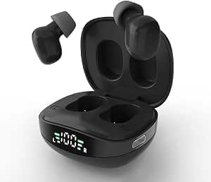 Mini Sleep Wireless Earbuds with Bluetooth 5.4, IPX7, LED, Touch