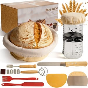 Sourdough Starter Kit: 11-Piece Bread Proofing Basket Set