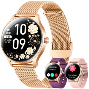 DEAL STACK - Women's Smartwatch with Call, 1.27-Inch round IP68 HR SpO2 Sleep