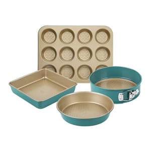 Prestige Nadiya Teal and Gold Bakeware Set - 4 Piece