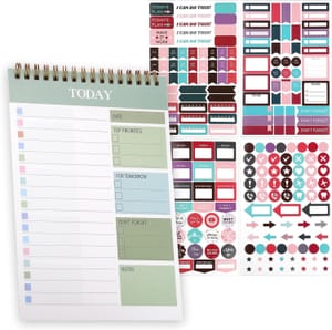 Tikplus A5 Undated Daily Planner Pad - 52 Sheets