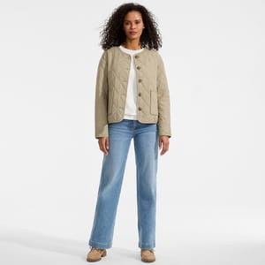 Women's Soft Ease Linen Blend Diamond Quilted Jacket