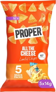 PROPER All the Cheese Lentil Chips Multipack (Pack of 5)