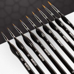 Rock Ninja Detail Paint Brush Set, 9 Thin Brushes