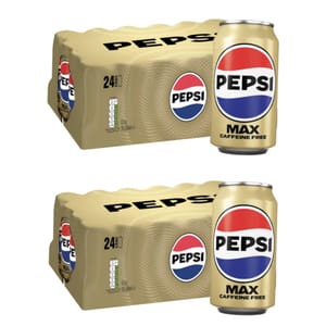 2 X 24 Pack Pepsi Max Caffeine Free Cola, 330ml (£13.82/£11.47 S&S)