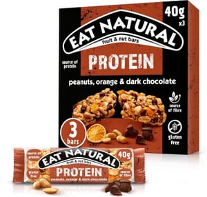 Eat Natural Protein Bars, Peanuts, Dark Chocolate & Orange, 3x40g - £1.90 S&S