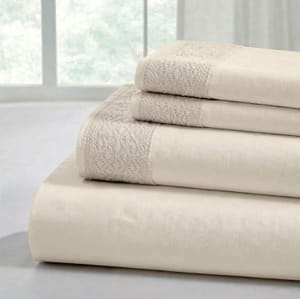 Pacific Coast Textiles Crochet Lace Microfiber Sheet Set Queen