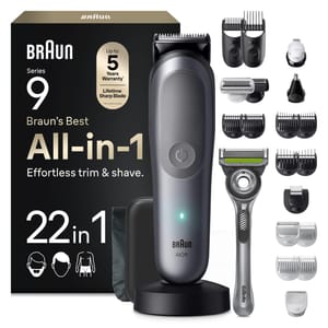 Braun Series 9 All-in-One Grooming Kit, 22-Piece, Grey