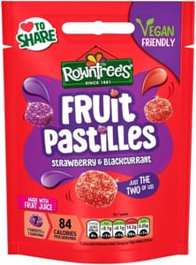 Rowntree's Fruit Pastilles Strawberry & Blackcurrant, 143g Sharing Pack