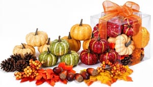 Keeplush 30Pcs Artificial Pumpkins Gift Box Set