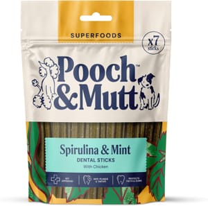 Pooch & Mutt Superfood Dog Dental Sticks Spirulina Mint - £3.22 S&S