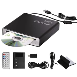 Boifun Portable Car CD Player with USB Plug & Play