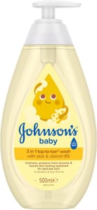 Johnson's Baby 3-in-1 Top-to-Toe Wash, 500ml - £1.62 S&S