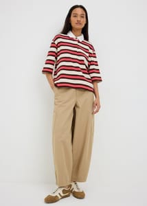 Matalan Cream Stripe Rugby Shirt - Medium