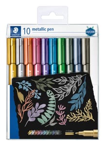 STAEDTLER 8323 Metallic Marker Pens, 10 Colours, 12 Mm