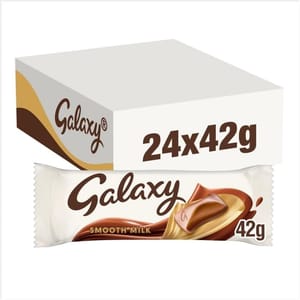 Galaxy Smooth Milk Chocolate 24x42g Multipack Vegetarian Bars - £11.34 S&S