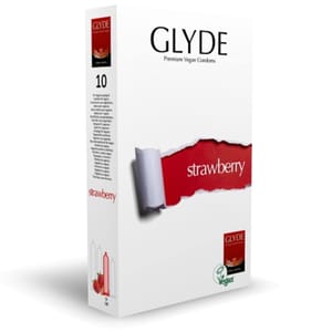 Glyde Ultra Strawberry 10 Condoms - Strawberry Flavor, Vegan Flower - £8.99 S&S