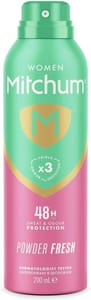 Mitchum Women Triple Odor Defense Deodorant Spray 200ml Powder Fresh - £2.25 S&S