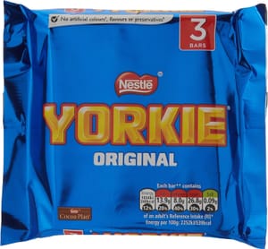 Yorkie Milk Chocolate Bar 3-Pack 138g