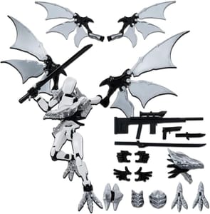 DiiWmme T13 Action Figure - Pre-Assembled, Movable Jointed Model, Silver
