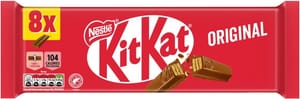8 Pack KitKat 4 Finger Milk Chocolate Biscuit Bars (£1.42/£1.27 S&S)